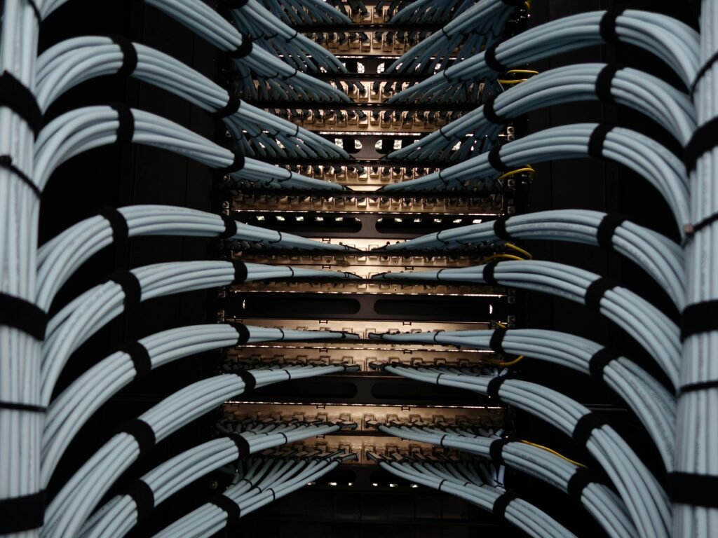CX Is Infrastructure, Not Decoration Organized network server cables for efficient data management.
